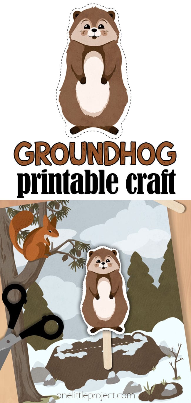 groundhog craft template | free, printable groundhog day crafts